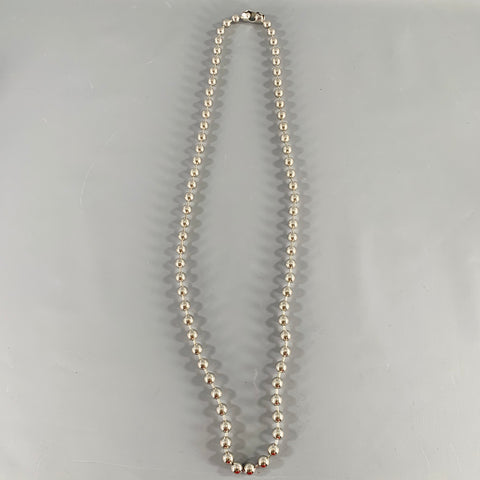 NO BRAND Silver Metal Punk Ball Chain Necklace