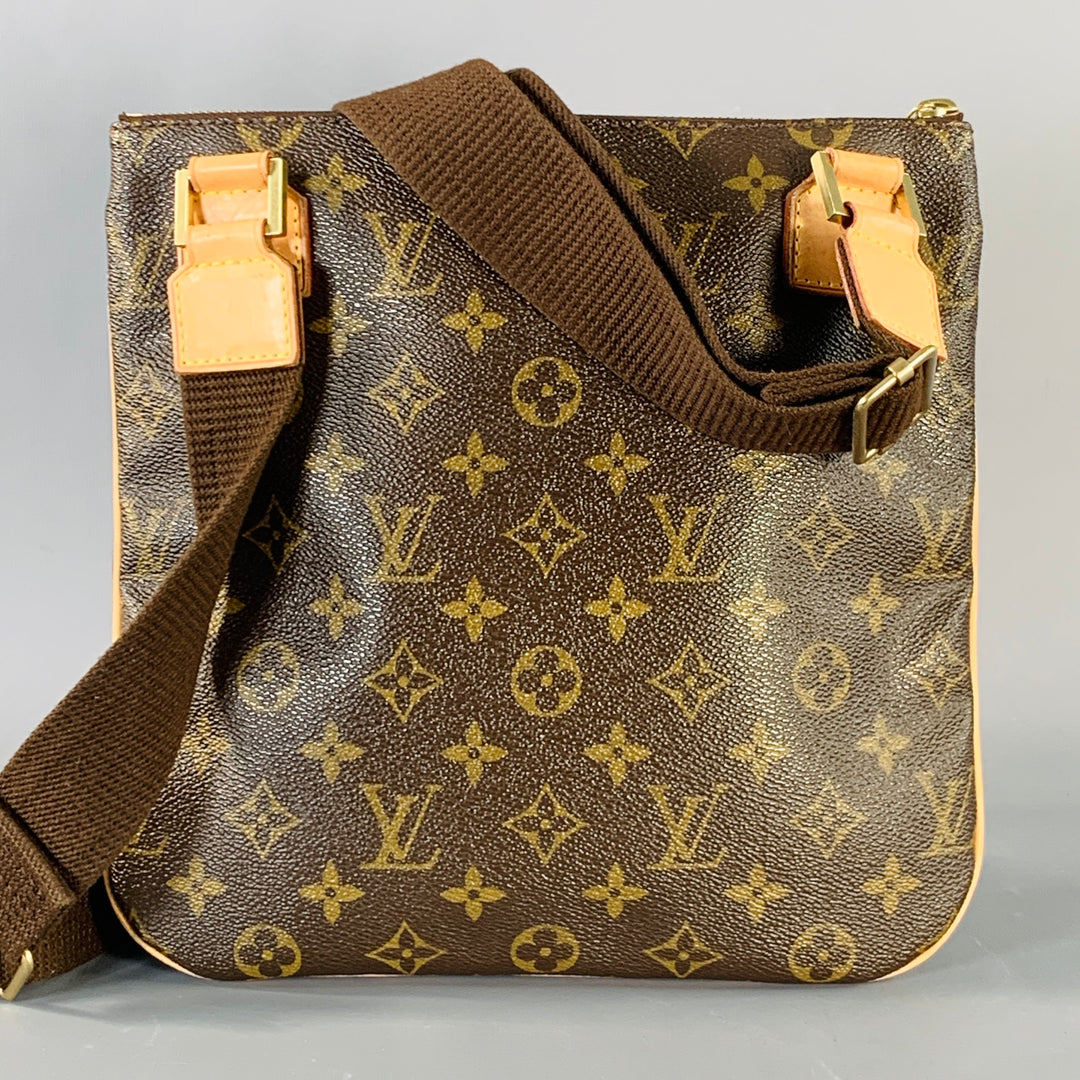 LOUIS VUITTON Pochette Bosphore Brown Tan Monogram Canvas Crossbody Bag