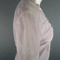GIORGIO ARMANI Size 12 Lavender Suede Ruffle Trim Cardigan Jacket GIORGIO ARMANI
