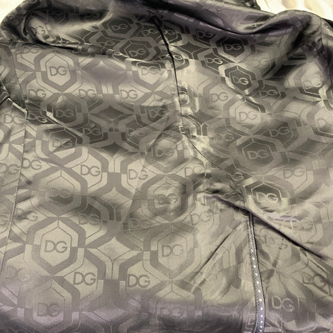 DOLCE & GABBANA Size 40 Black White Dots Silk Shawl Collar Sport Coat