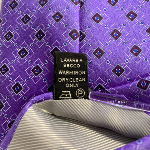 ERMENEGILDO ZEGNA One Size Purple Burgundy Silk Tie