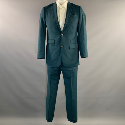 INDOCHINO Chest Size 40 Teal Wool & Mohair 34 30 Suit