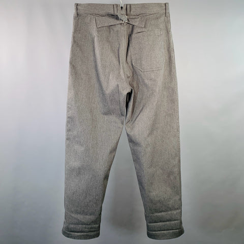 JUNYA WATANABE Size M Grey Charcoal Twill Polyester Cotton Casual Pants