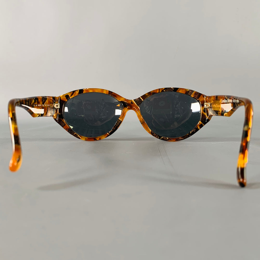 CAROLINA HERRERA -Barbados Shell- Brown Beige Tortoiseshell Acetate Frames