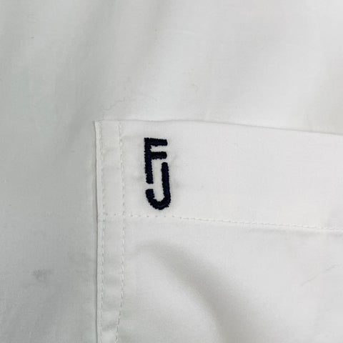 FACON JACMIN Size L White Cotton One Pocket Shirt