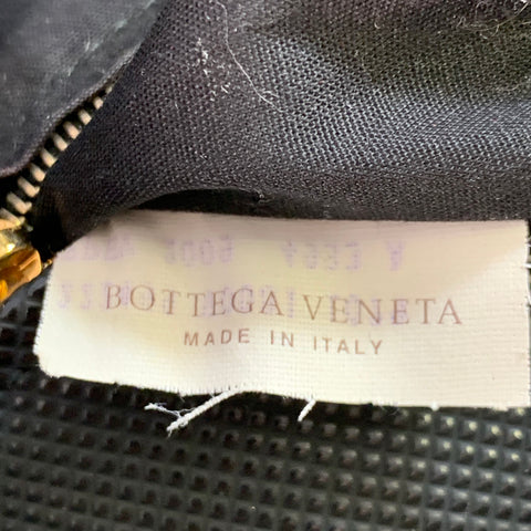 BOTTEGA VENETA Black Textured Coated Canvas Oversized Tote Handbag