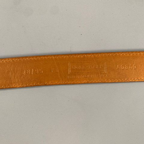 COLE HAAN Size 38 Brown Textured Suede Belt