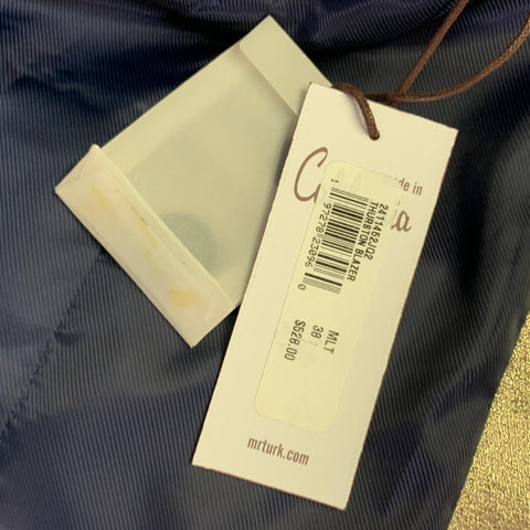 MR TURK Size 38 Pink Navy Color Block Polyester Blend Sport Coat