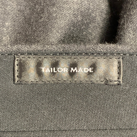 JIL SANDER Size 30 Grey Charcoal Twill Wool Tapered Dress Pants