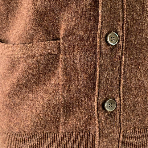 O'CONNELL'S Size M Brown Wool Oversized Vest