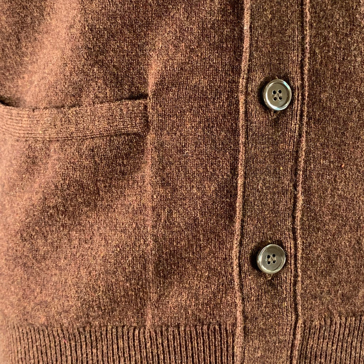 O'CONNELL'S Size M Brown Wool Oversized Vest