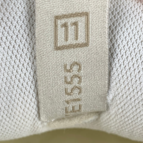 FENDI Size 12 Grey White Mixed Materials Lace Up Sneakers
