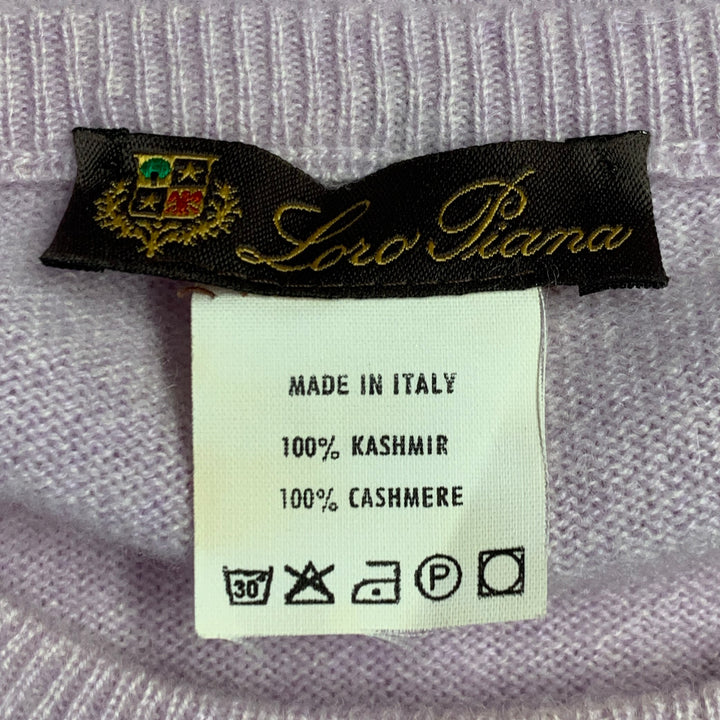 LORO PIANA Size M Purple Lavender Cashmere Crew Neck Sweater