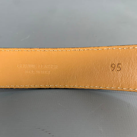 VINTAGE Size 34 Beige Pony Hair Leather Belt