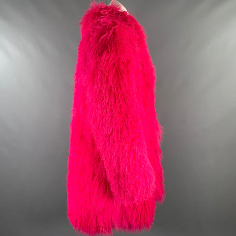 NEIMAN MARCUS One Size Pink Hot Pink Textured Coat
