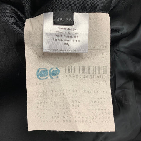 CALVIN KLEIN COLLECTION Taille 36 Manteau de sport de smoking à revers en laine noire