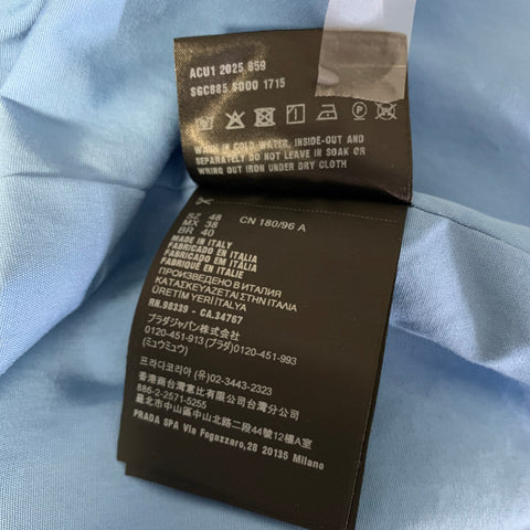 PRADA Size 38 Khaki Blue Cotton Zip Up Jacket