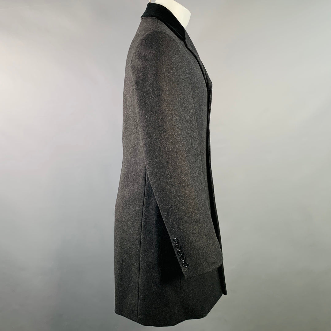 PS by PAUL SMITH Size S Charcoal Black Wool Blend Notch Lapel Coat