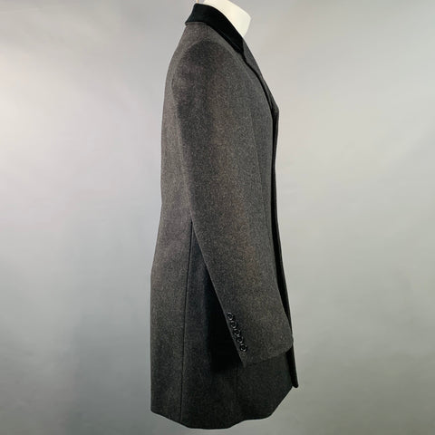 PS by PAUL SMITH Size S Charcoal Black Wool Blend Notch Lapel Coat