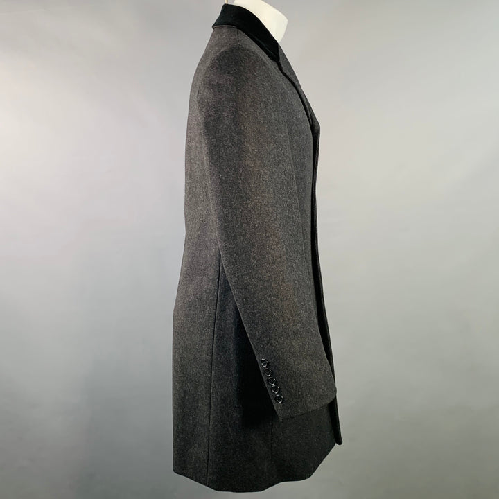 PS by PAUL SMITH Size S Charcoal Black Wool Blend Notch Lapel Coat