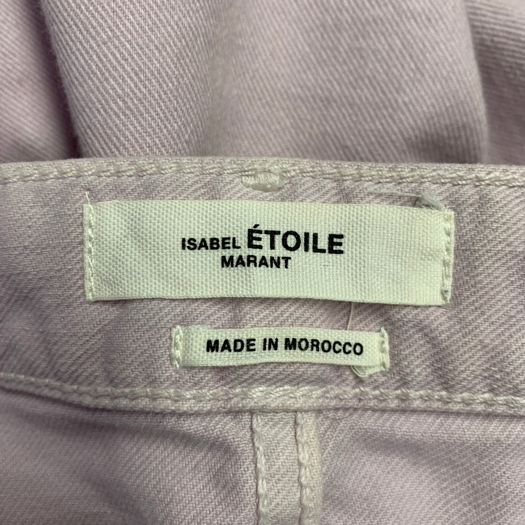 ISABEL MARANT Size L Purple Lavender Cotton Blend 5 Pocket Jeans