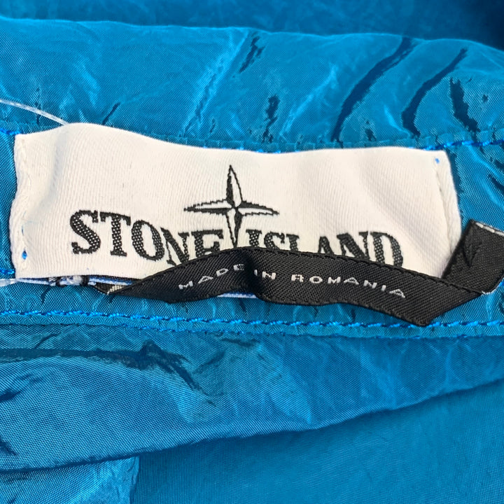STONE ISLAND Size XXL Aqua Blue Polyamide Windbreaker Jacket