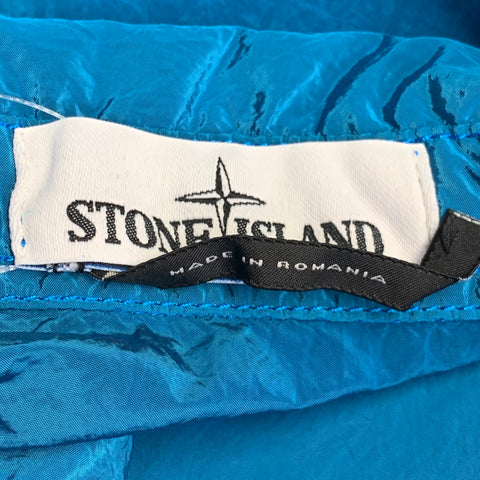 STONE ISLAND Size XXL Aqua Blue Polyamide Windbreaker Jacket