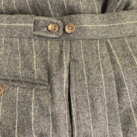 Costume POLO by RALPH LAUREN Taille 38 Coupe classique Gris Rayures craie Revers crantés