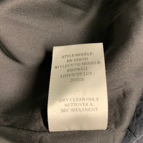 HELMUT LANG Talla 4 Vestido sin mangas con textura de lana de algodón negro