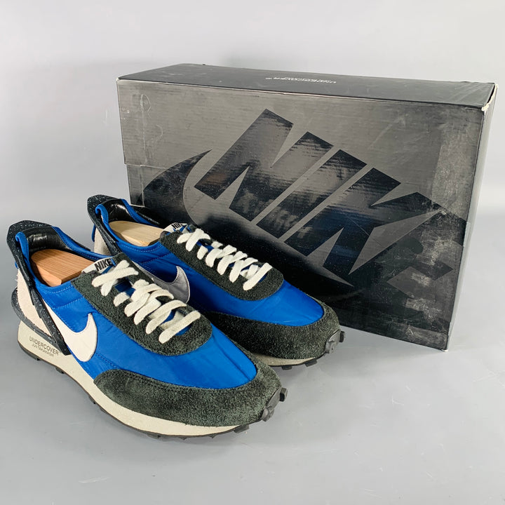 UNDERCOVER x NIKE Size 10.5 Black Blue Color Block Nylon Lace-Up Sneakers