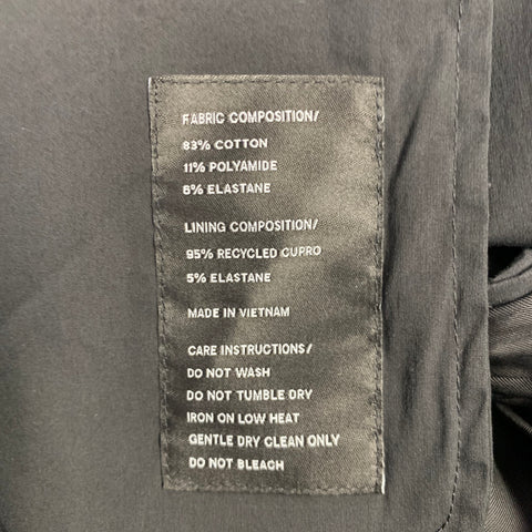 VOLLEBAK Size XL Black Cotton Blend Zip Pockets Casual Pants