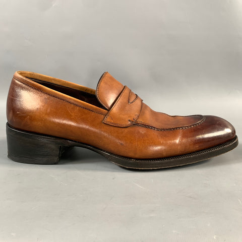 TOM FORD 2019 Size 8 Brown Leather Penny Loafers