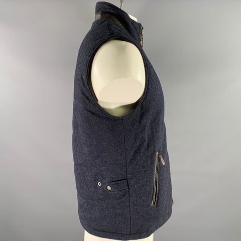 JOHNSTON MURPHY Size L Brown Blue Reversible Vest