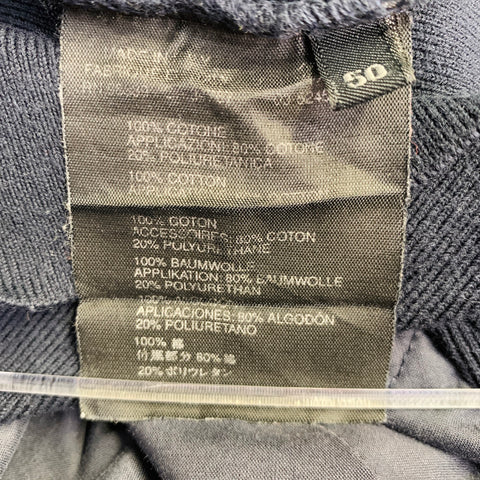 PRADA Size M Navy Cotton Layered 1/4 Zip Pullover