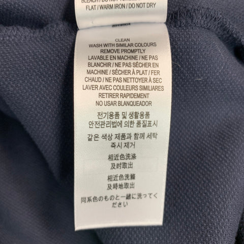 BURBERRY Size XXL Navy Cotton Monogram Half Placket Polo
