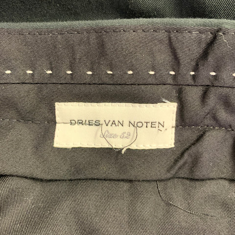 DRIES VAN NOTEN Size 36 Black Cotton Flat Front Casual Pants