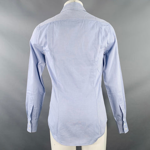 Chemise matelassée en coton bleu à manches longues et col étalé MICHAEL BASTIAN taille 38