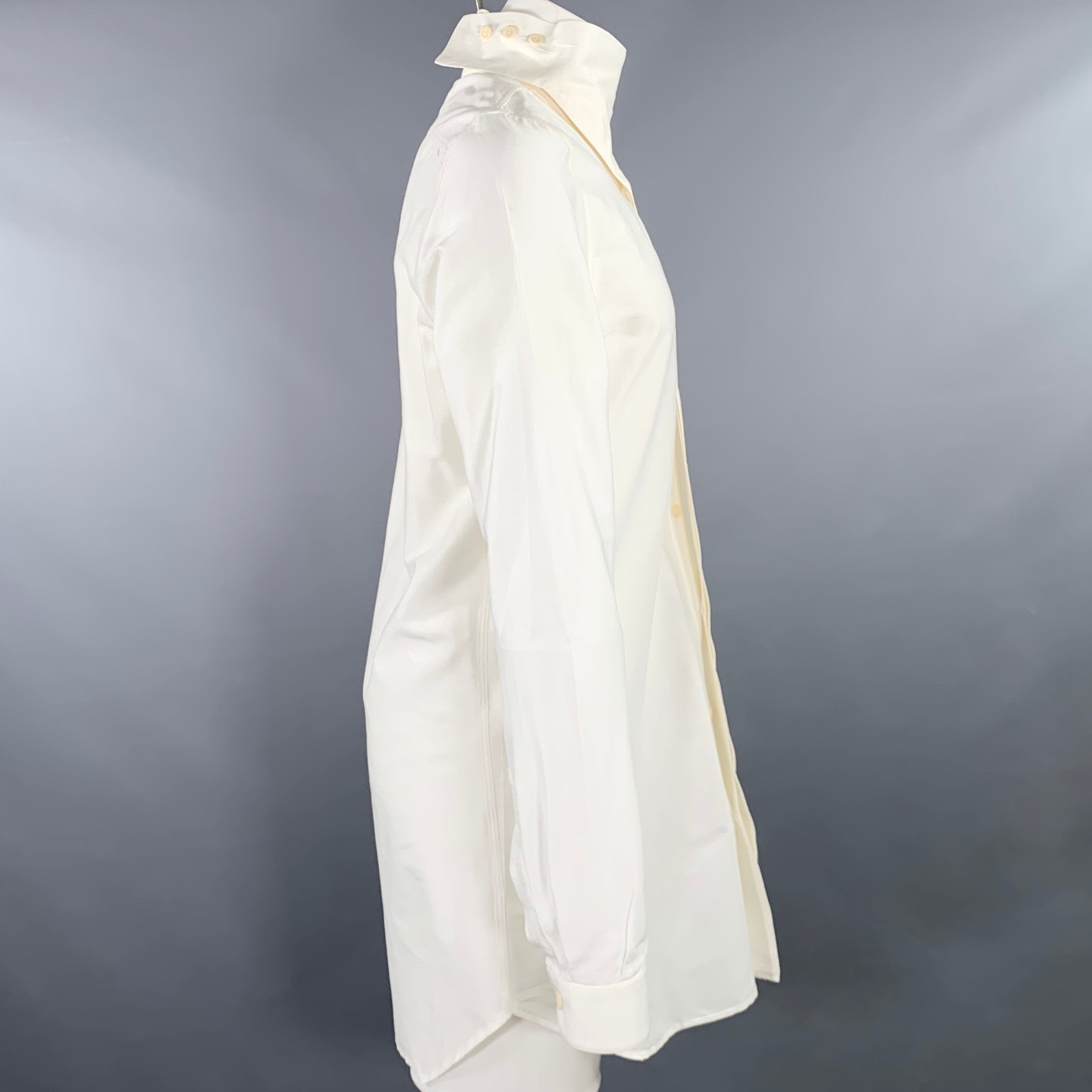 リックオウエンス　16ssCYCLOPS期ミルク　長袖Tシャツ RICK OWENS SS16 Size M -Cyclops- Cream Cotton Silk Long Sleeve