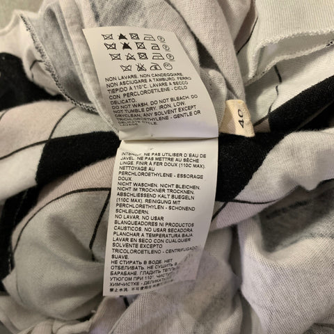 MARNI Size S White Black Cotton Abstract Open back Shirt