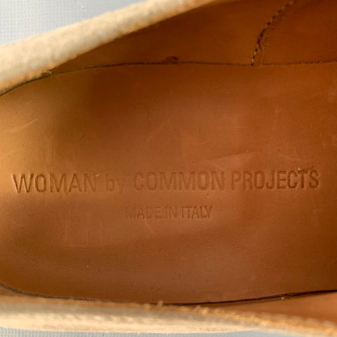 COMMON PROJECTS Size 11 Taupe Suede Lace-Up Oxford Shoes