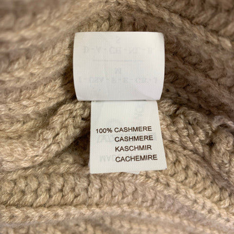 BRUNELLO CUCINELLI Size M Beige Camel Cashmere Wide Sleeves Cardigan