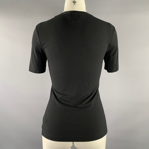 ST. JOHN COLLECTION Size P Black Navy Viscose  Spandex T Shirt Dress Top