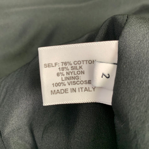 PROENZA SCHOULER Veste Blazer à Boutons Pression en Bouclé de Coton Mélangé Noir et Blanc, Taille 2