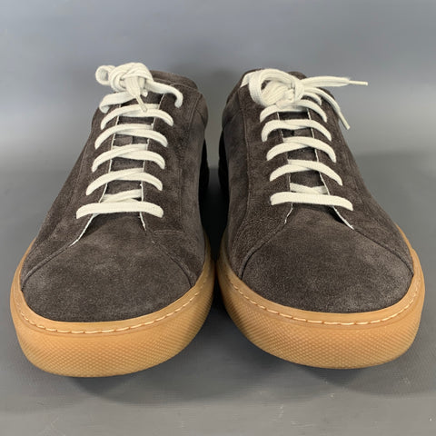 COMMON PROJECTS Size 10 Brown Tan 1728 43 0514 Leather Low Top Lace Up Shoes