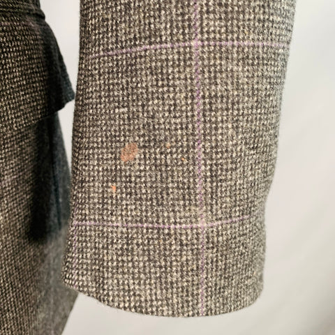 RALPH LAUREN Size 38 Regular Black Nailhead Wool Sport Coat