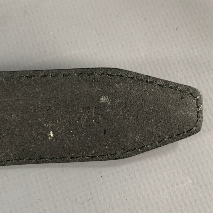 SALVATORE FERRAGAMO Size 29 Black Gold Logo Leather Belt