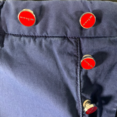 KITON Size 36 Navy Cotton Blend Button Fly Casual Pants