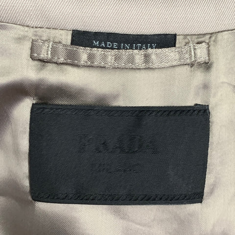 PRADA Size 8 Beige Virgin Wool Double Breasted Trenchcoat
