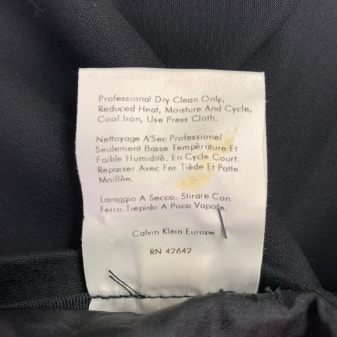CALVIN KLEIN COLLECTION Size 8 Black Wool Wide Leg Dress Pants
