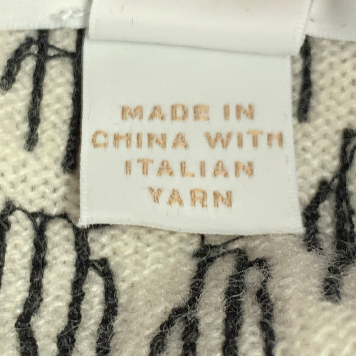 MICHAEL KORS COLLECTION Size S Black White Cashmere Sequined Animal Print Dress Top